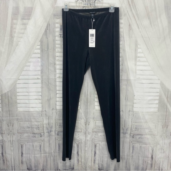 Eileen Fisher Size XS Gray Graphite Ankle Leggings Skinny Velvet Pull On NWT - Picture 1 of 9